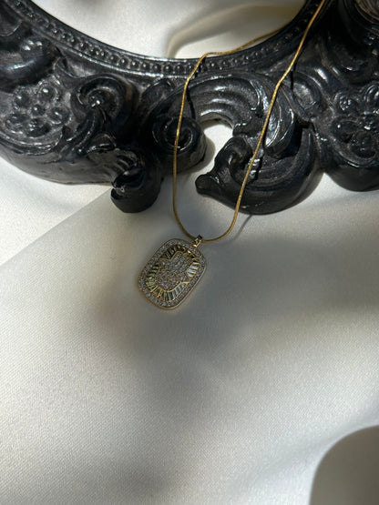 Zirkon Taşlı Hamsa Koruyucu Kolye
