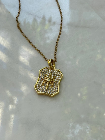 Işıltılı Yıldız Haritası Kolye