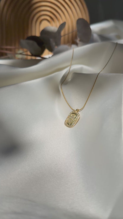 Zirkon Taşlı Hamsa Koruyucu Kolye